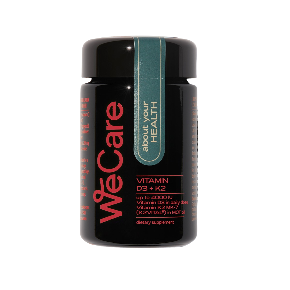 Fotografie WECARE About your Health VITAMIN D3+K2 120 kapslí