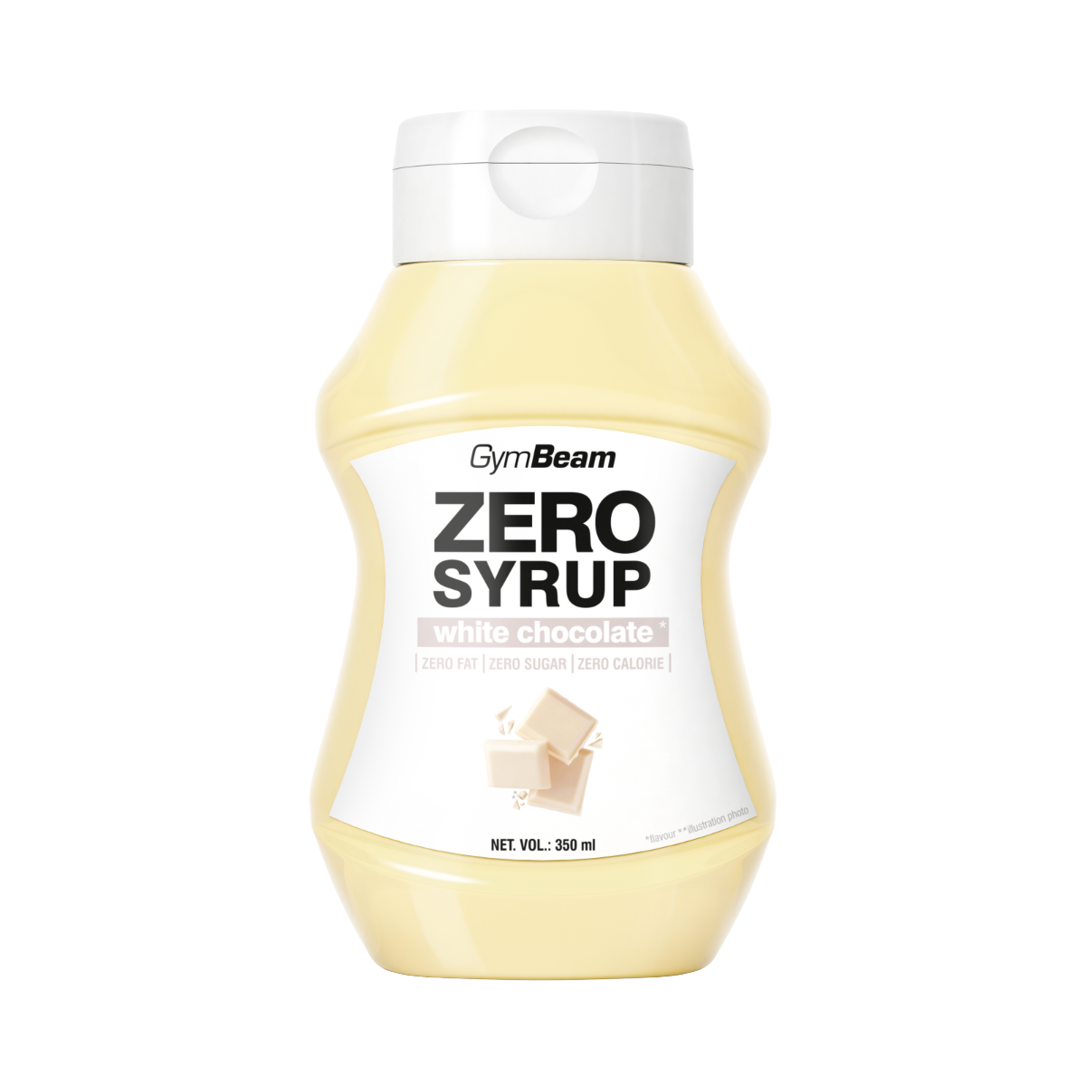 Fotografie GymBeam White Chocolate white chocolate - 350 ml