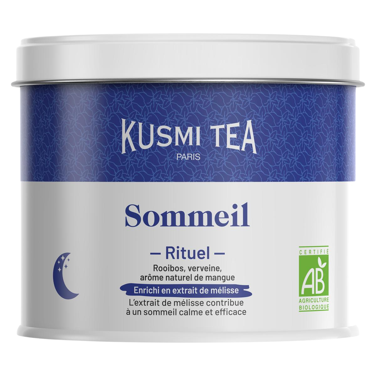 Fotografie KUSMI TEA Organic Sleep sypaný čaj v plechovce 100 g