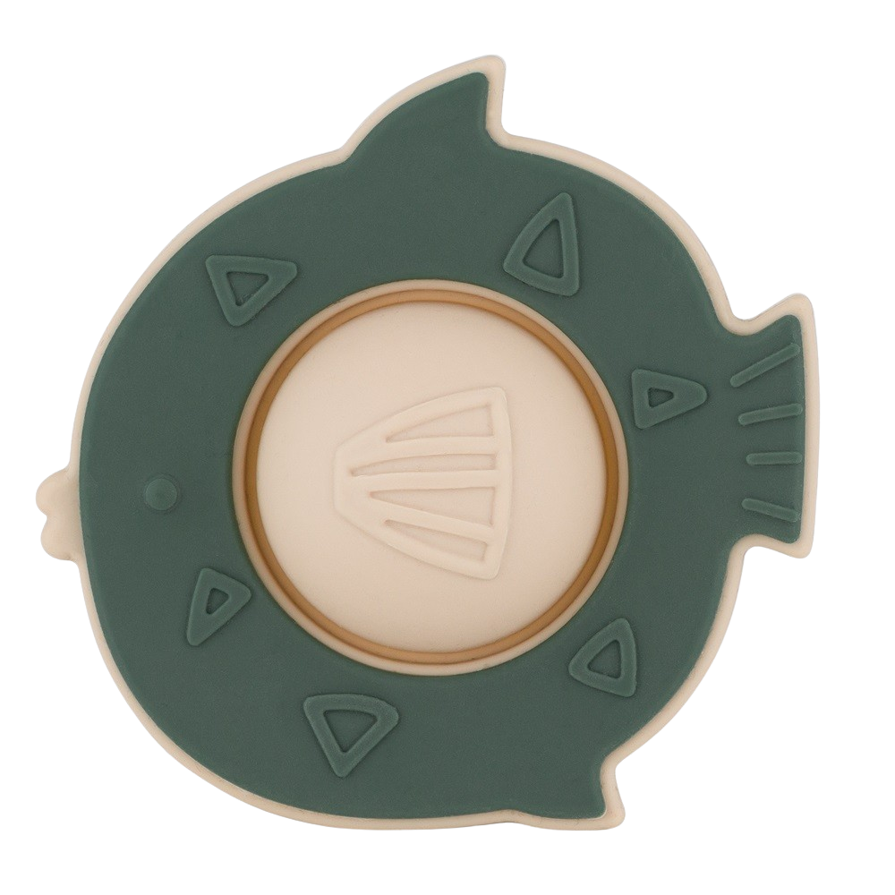 Fotografie PETITE&MARS Hračka silikonová Fish Fiona Misty Green 6m+