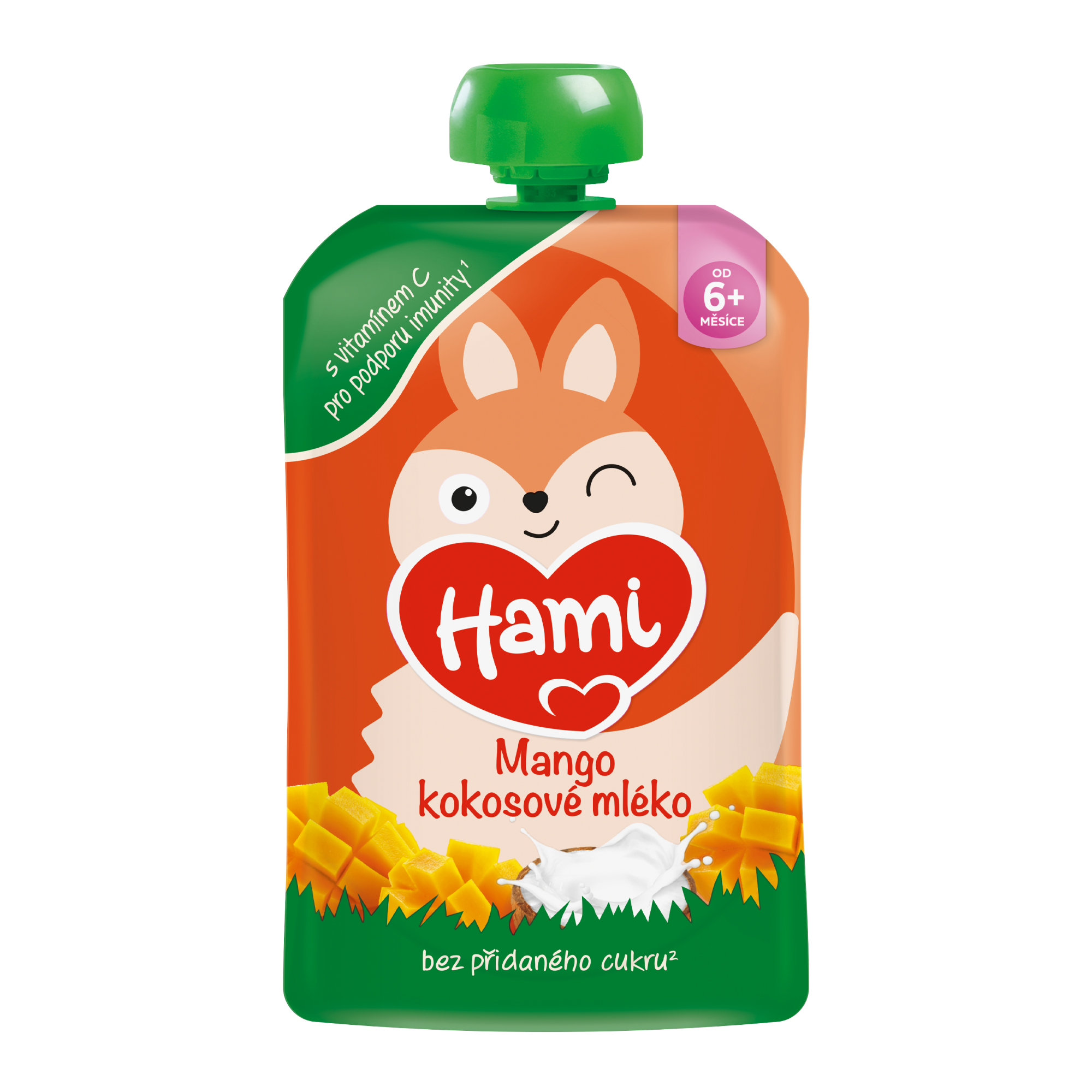 HAMI Příkrm kapsička Mango a kokosové mléko 100 g