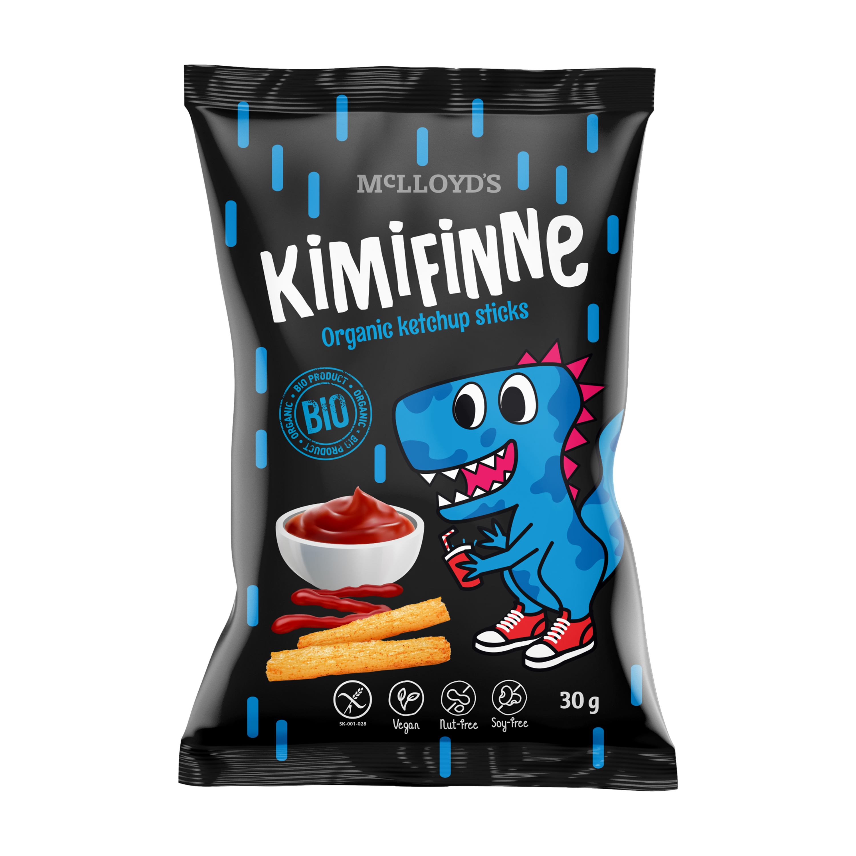 MCLLOYDS BIO bezlepkové kukuřičné křupky s příchutí kečupu 30 g