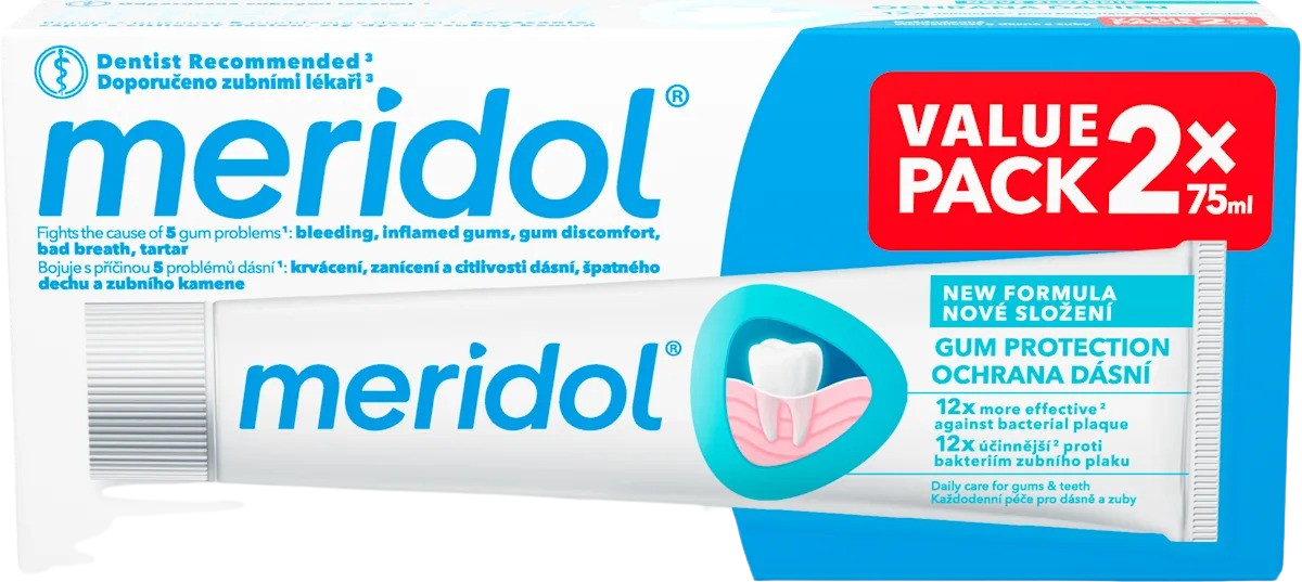 Fotografie MERIDOL® zubní pasta pro ochranu dásní 2 x 75 ml