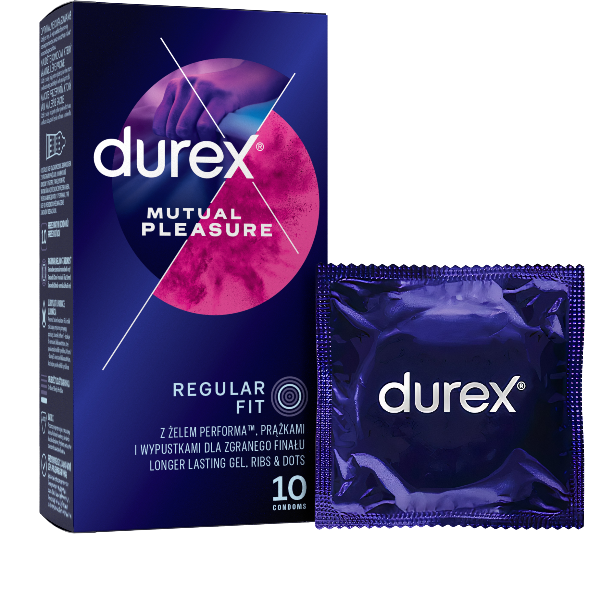 Fotografie Durex Mutual Pleasure Kondomy 10 ks