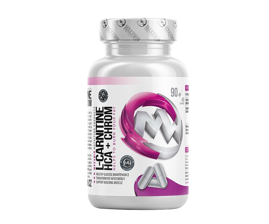 Maxxwin L-Carnitine + HCA + Chrom kapsuly na kontrolu hmotnosti 90 cps