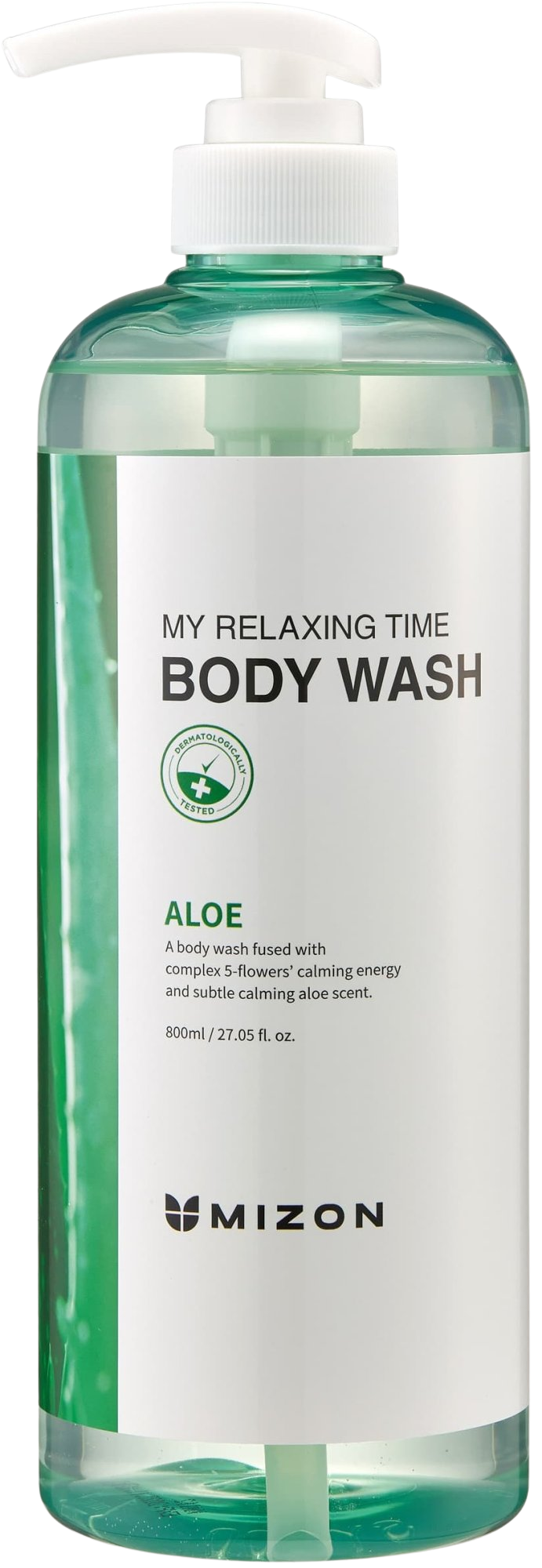 Fotografie Mizon My Relaxing Time Body Wash Svěží Aloe sprchový gel 800 ml