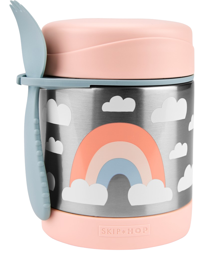 SKIP HOP Spark Style Termoska na jídlo se lžičkou/vidličkou Duha, 3r+ 325 ml