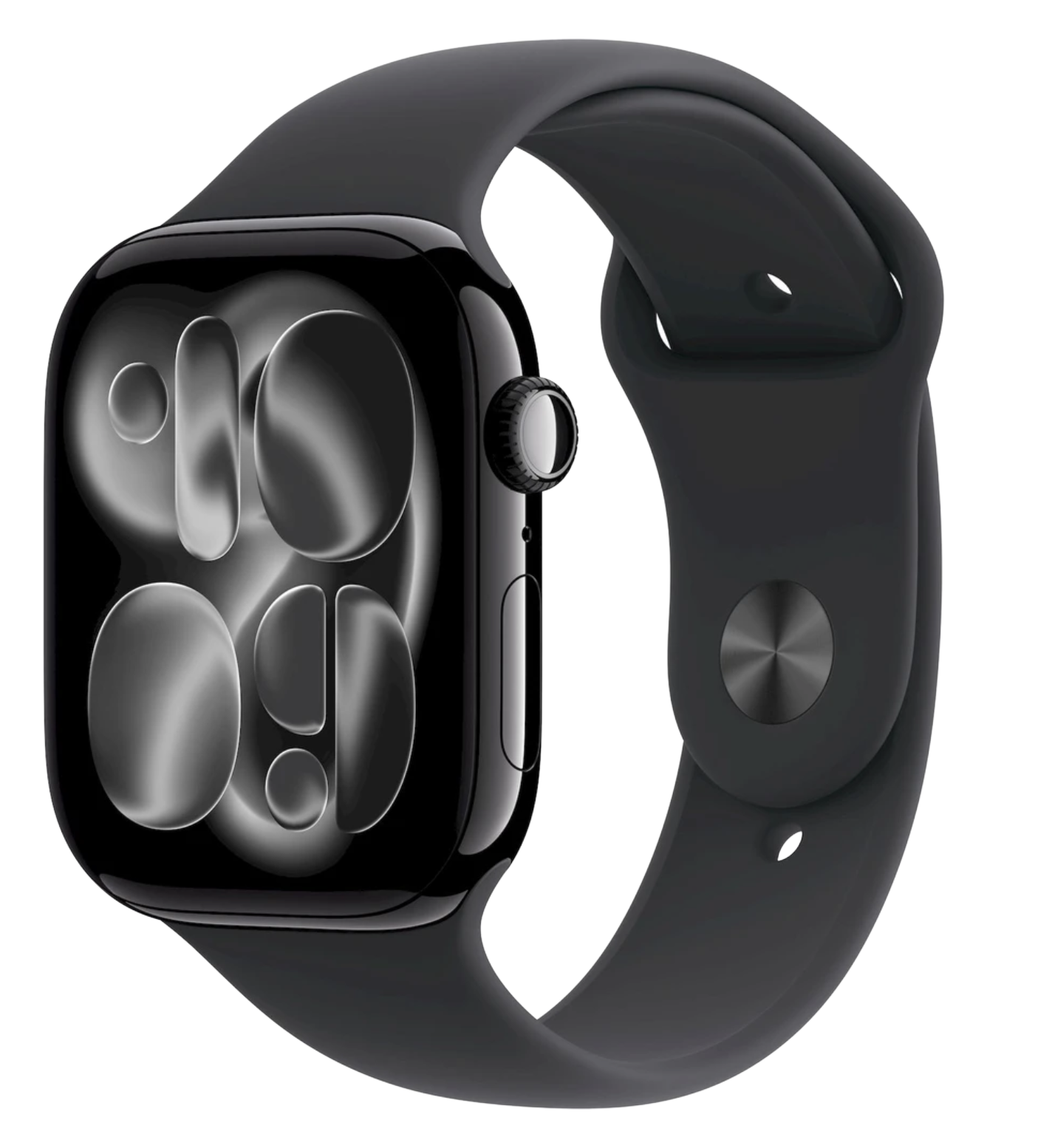 APPLE Watch 11 GPS + Cellular 42mm klavírně černý hliník - černý sportovní řemínek - M/L