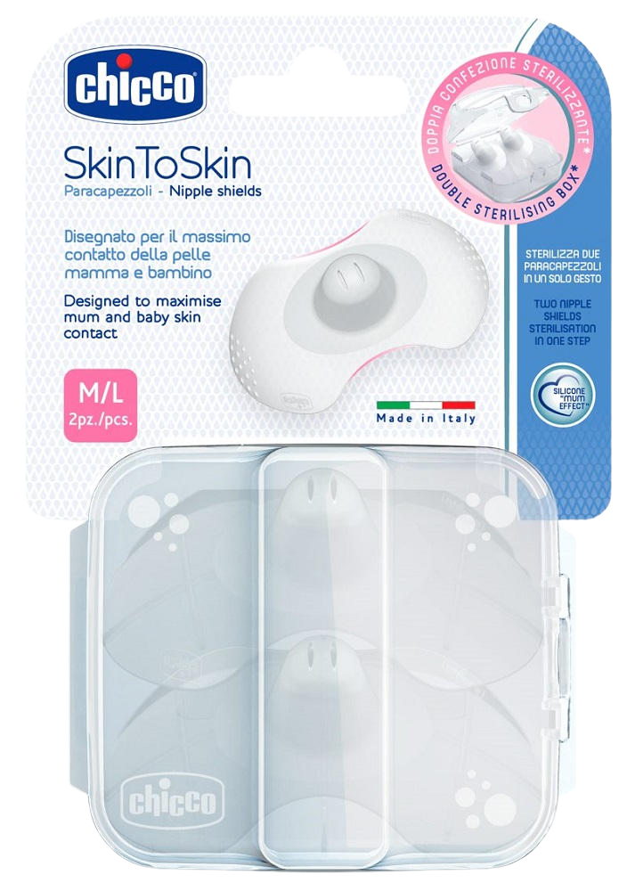 Chicco Chránič bradavek SkinToSkin silikon M / L 2 ks