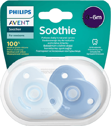 Fotografie PHILIPS AVENT - Dudlík 0-6m Soothie chlapec 2 ks Philips AVENT A27:239128