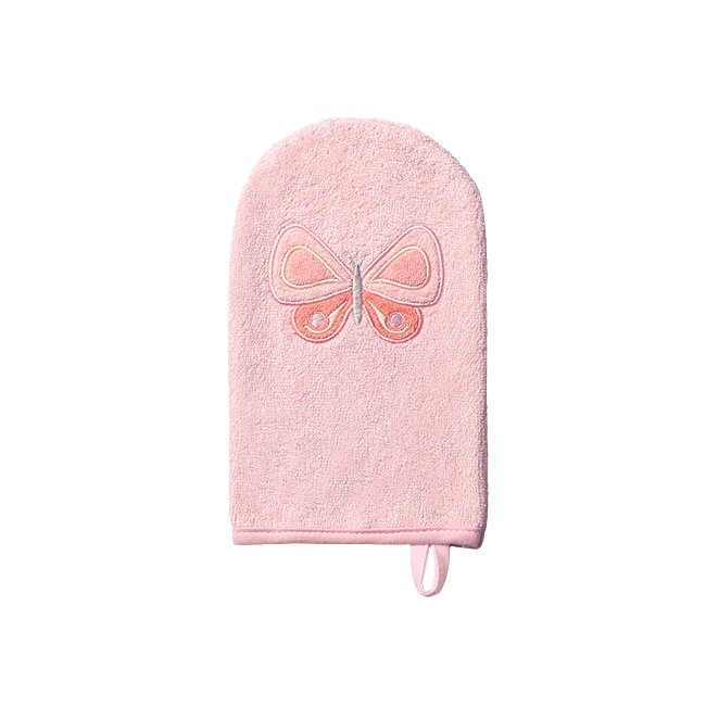 BABYONO Žínka na umývání Natural bamboo - růžová