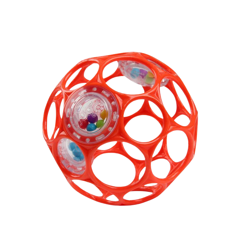Fotografie OBALL Hračka RATTLE 10 cm orange 0m+