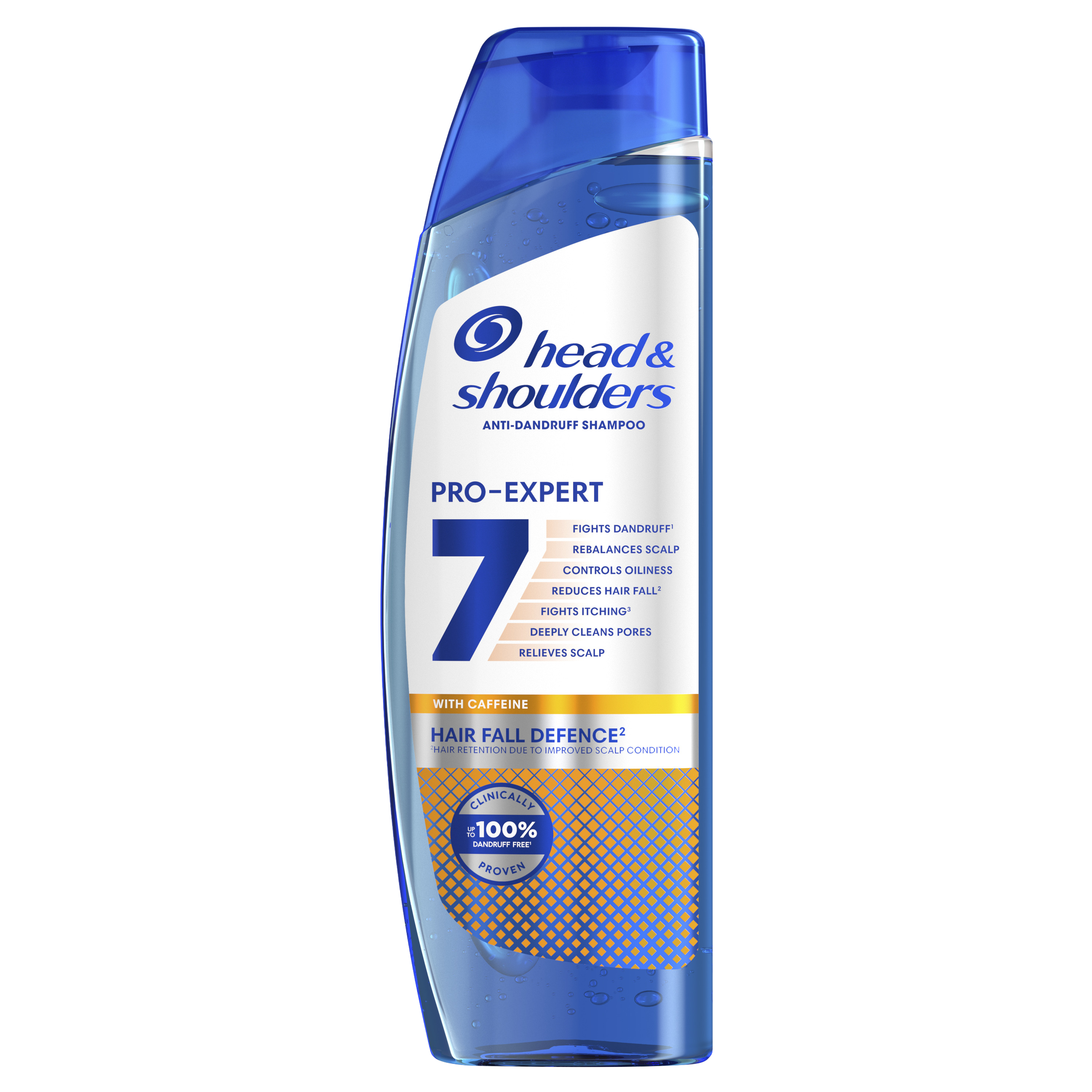 HEAD & SHOULDERS Anti-Dandruff Shampoo Pro-Expert 7 Hair Fall Defense, Šampón s kofeínom proti lupinám 250 ml