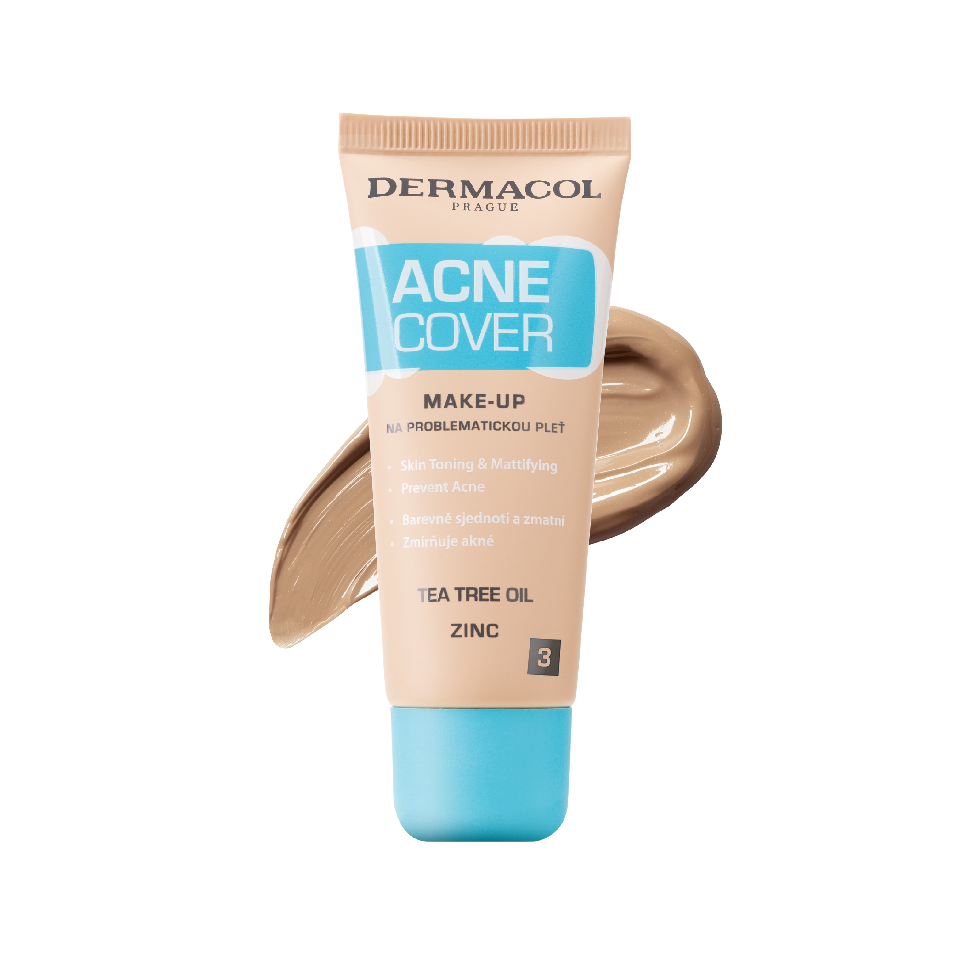 Fotografie DERMACOL Acnecover make-up č.3, 30 ml