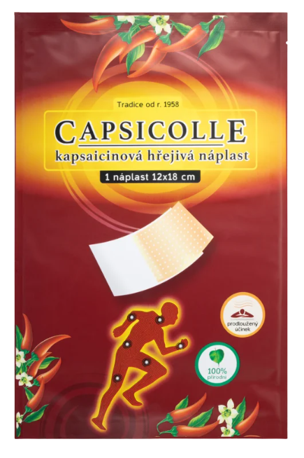 Capsicolle Kapsaicínová hrejivá náplasť 12 x 18 cm