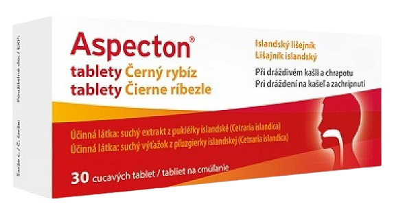Fotografie Aspecton na kašel černý rybíz 30 tablet 30 ks