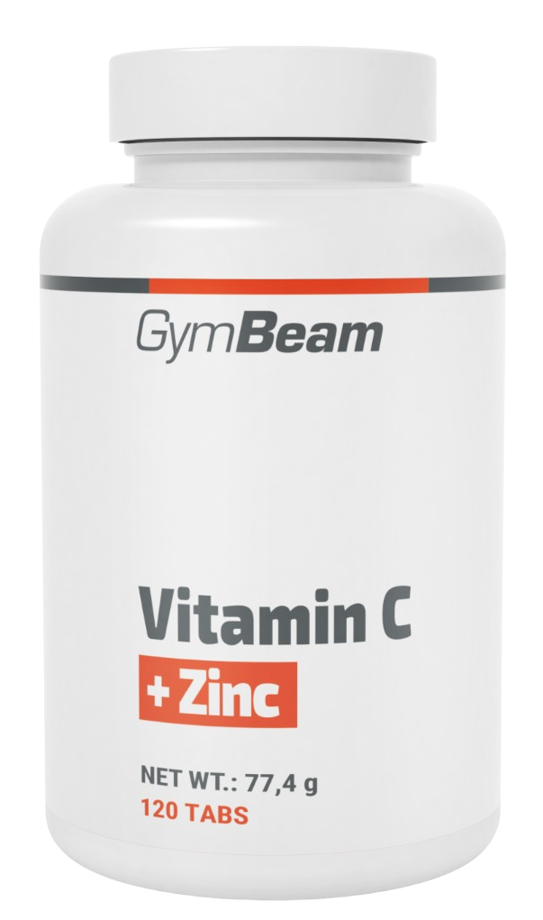 Fotografie GYMBEAM Vitamín C + zinek 120 tablet