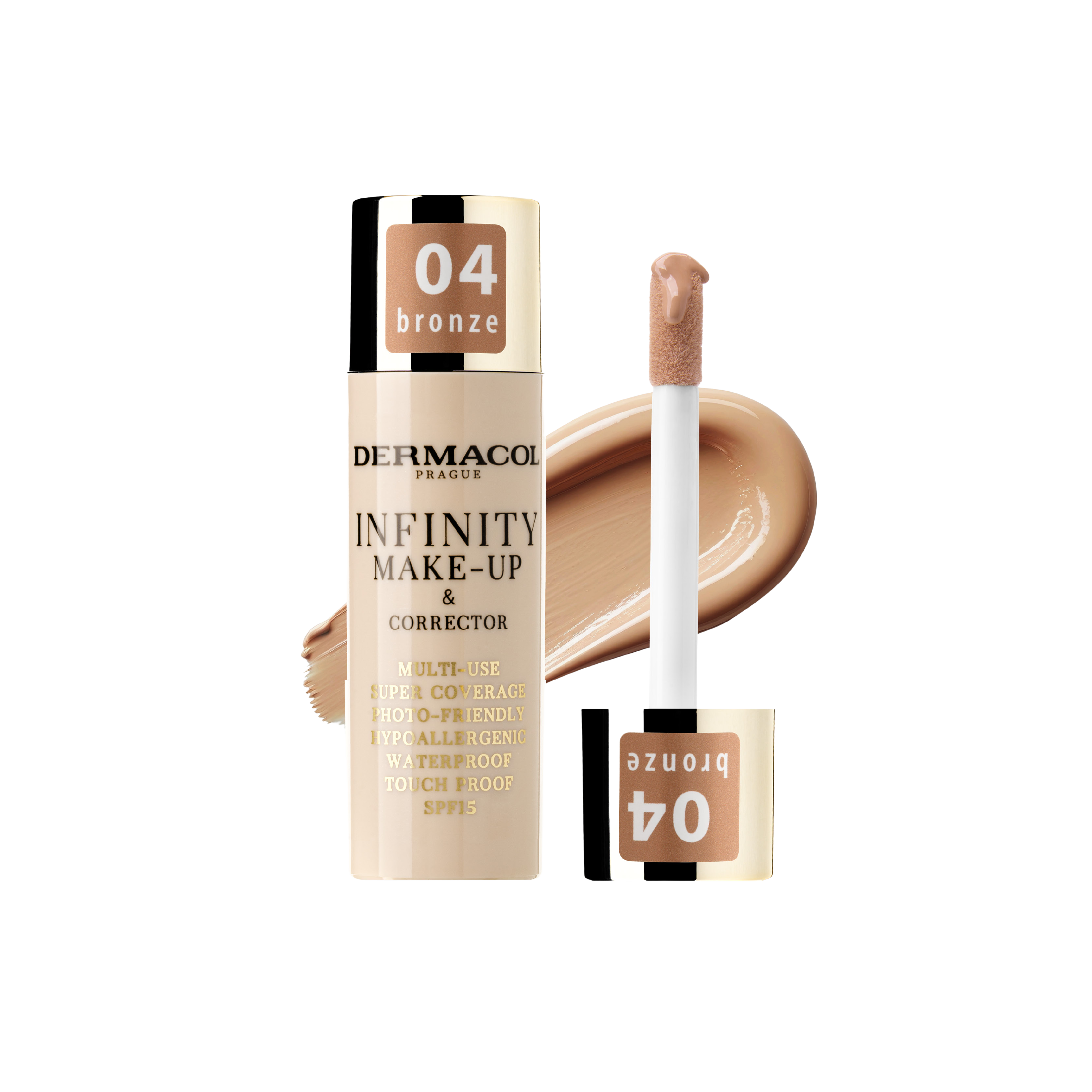 Fotografie DERMACOL Infinity make-up a korektor 04 Bronze 20 g