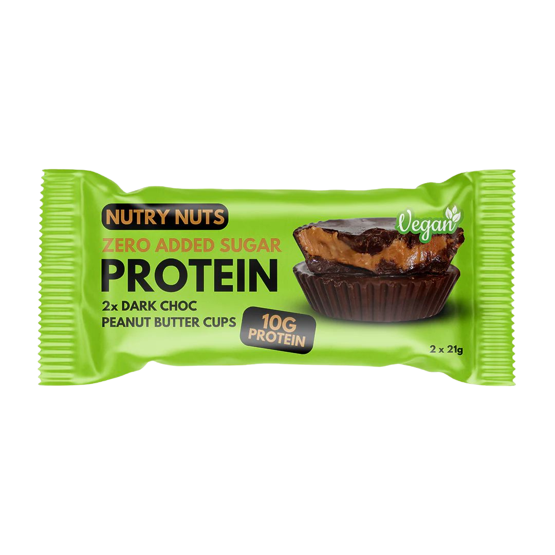 NUTRY NUTS Proteinové košíčky - hořká čokoláda s arašídovým máslem 2 x 21 g