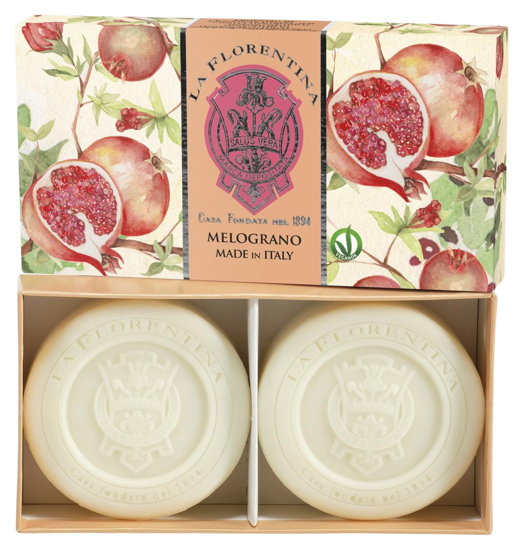 LA FLORENTINA Kazeta mýdel Melograno 2 x 115 g