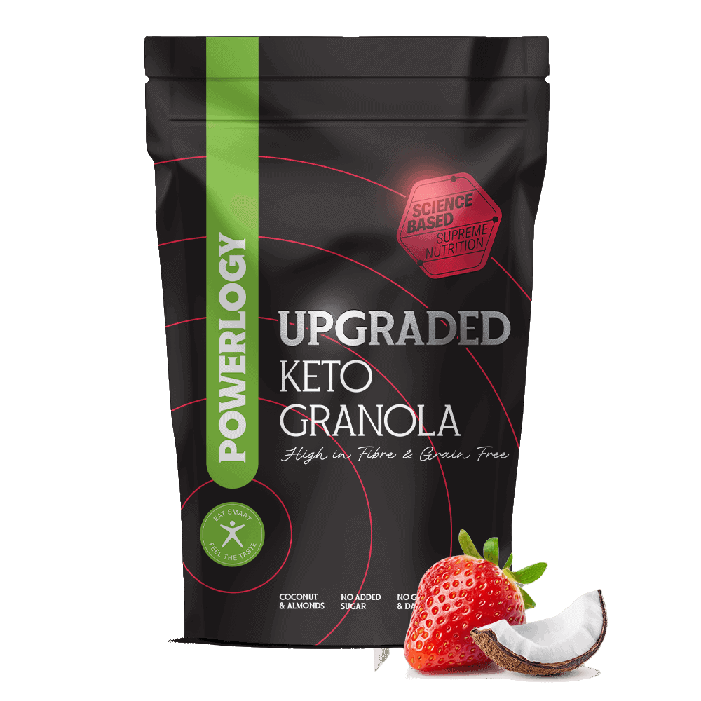 Fotografie POWERLOGY Upgraded Keto Granola Strawberry 350 g