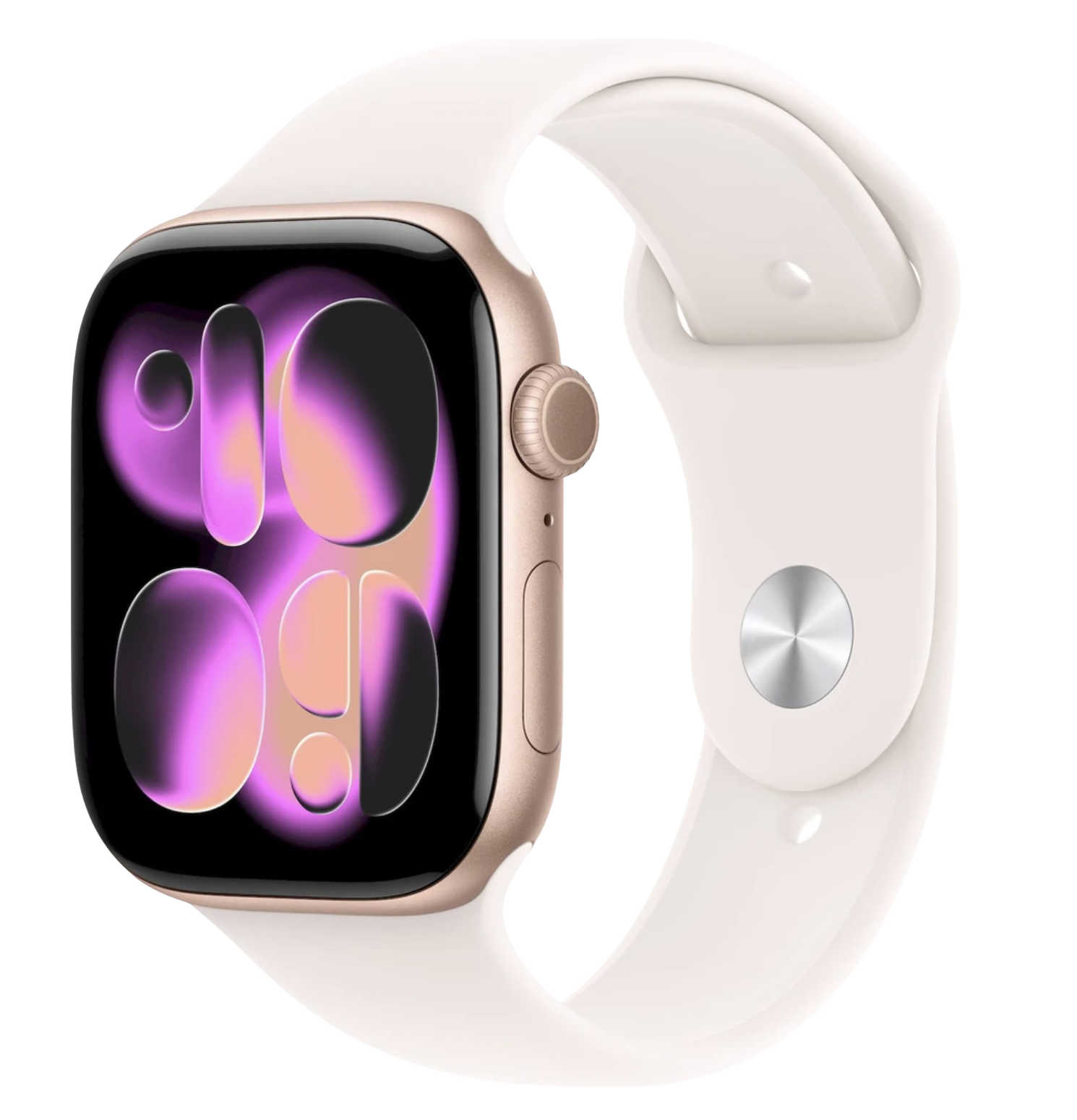 APPLE Watch 11 GPS + Cellular 46mm Růžově zlatý hliník se světle ruměným sportovním řemínkem - M/L