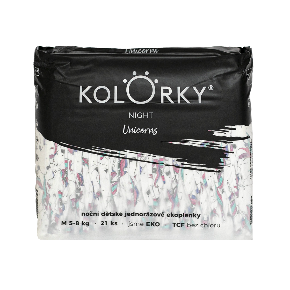 Kolorky NIGHT Jednorožci vel. M (5-8 kg) 21 ks