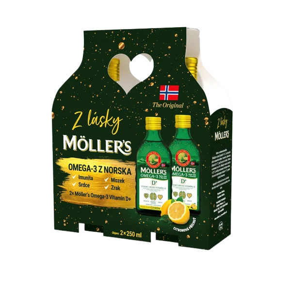 MÖLLERS Darčekové balenie omega 3 2 x 250 ml