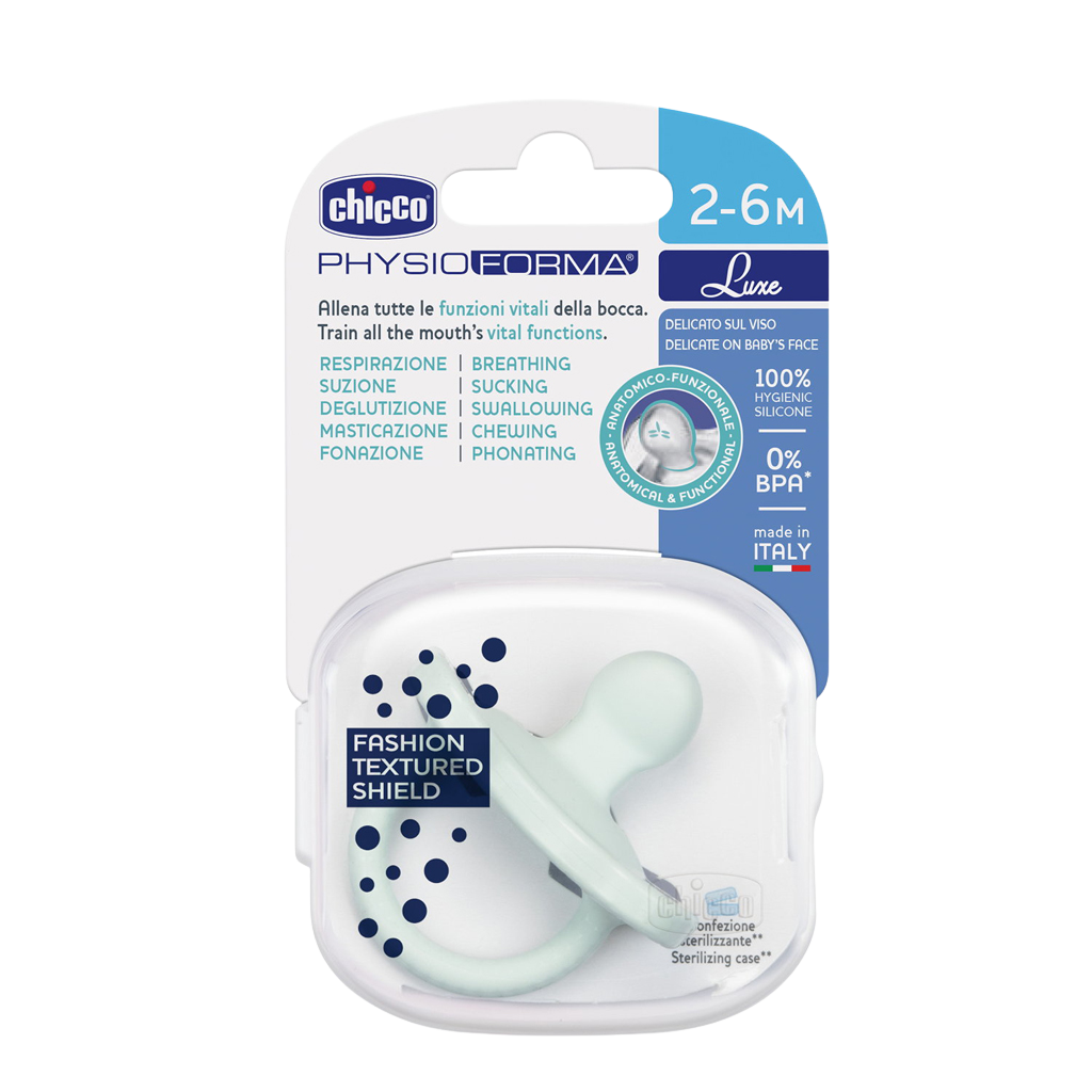 Fotografie CHICCO Dudlík Physio Luxe 2-6m green