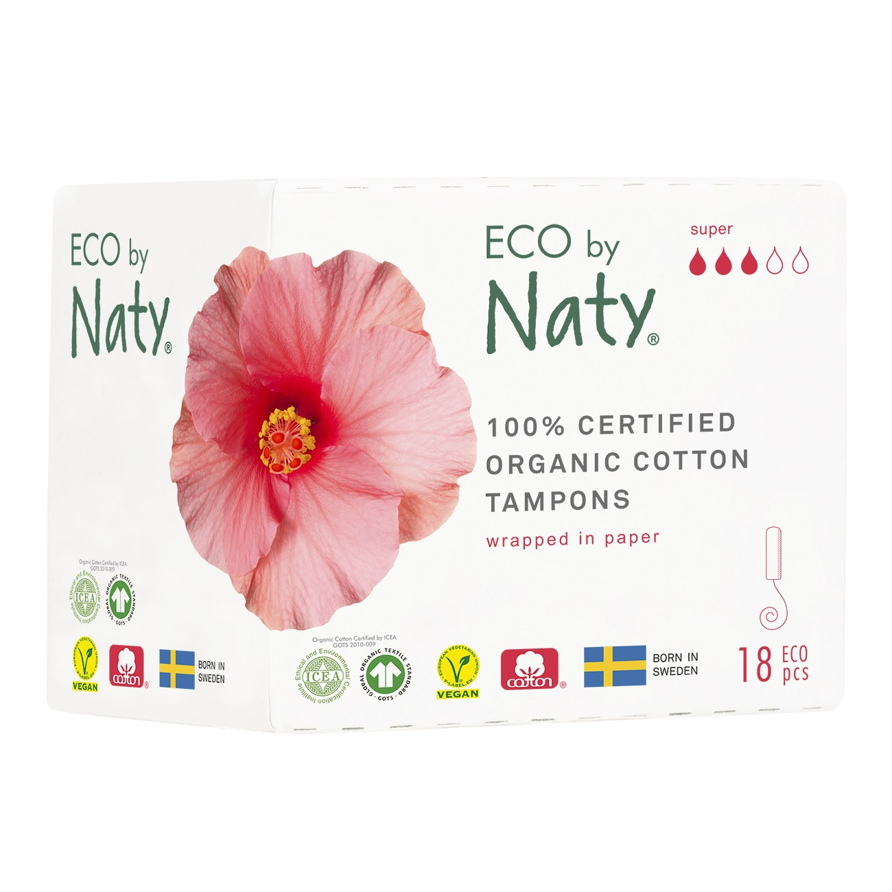 Eco by Naty Dámské ECO tampóny super 18 ks
