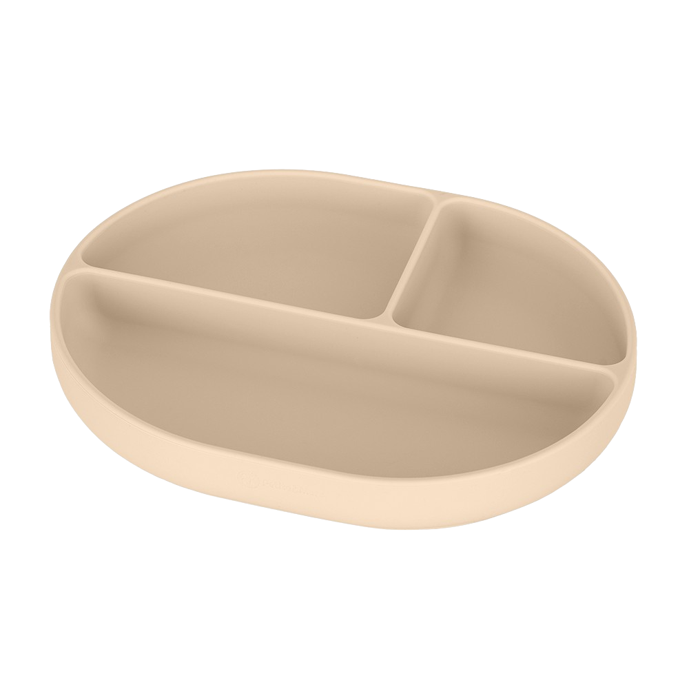 PETITE&MARS Talířek silikonový dělící oválný Take&Match Desert Sand 6m+