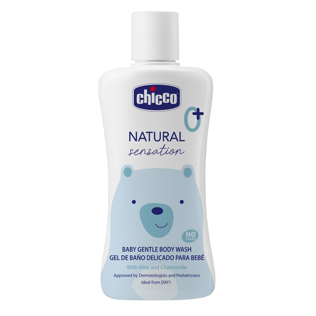 Fotografie CHICCO Šampon tělový Natural Sensation s aloe a heřmánkem, 0m+ 200 ml