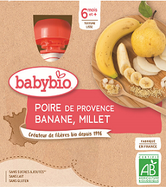 Hruška, banán, proso