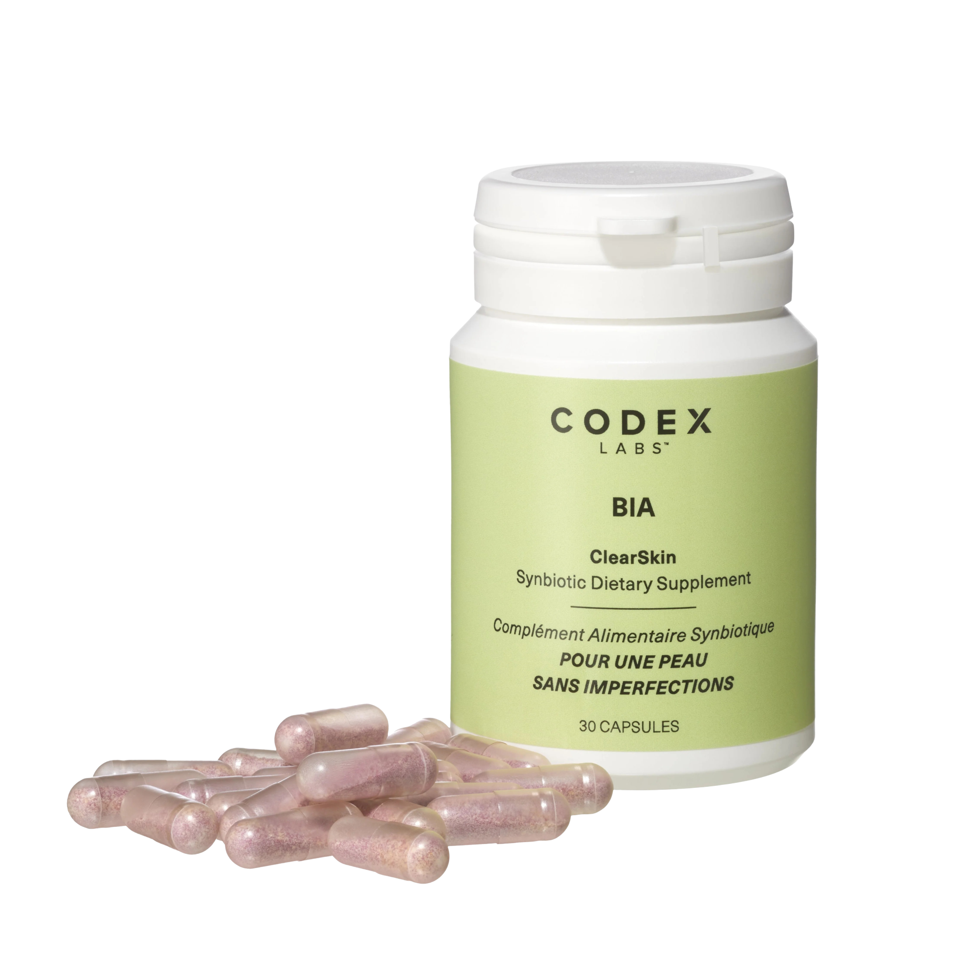 CODEX LABS BIA ClearSkin Synbiotic Dietary Supplement 30 kapslí