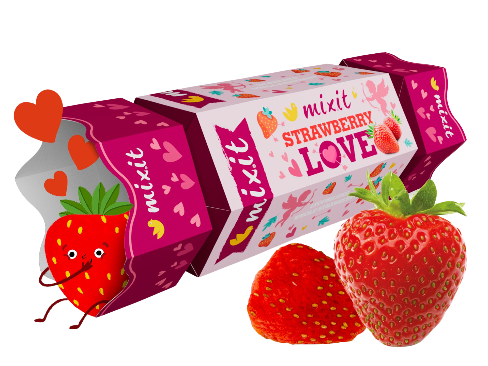 Fotografie MIXIT Bonbón – celé křupavé jahody 35 g