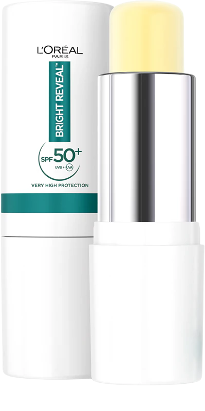Fotografie L'ORÉAL PARIS Bright Reveal Daily UV Stick SPF 50+ tyčinka s UV filtrem 9 ml