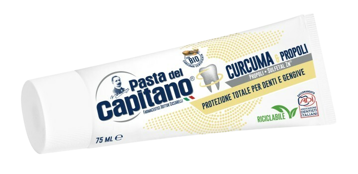 PASTA DEL CAPITANO Antibakteriální zubní pasta Kurkuma & propolis 75 ml