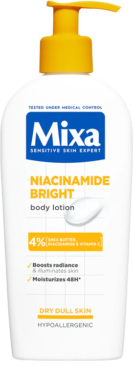 Fotografie MIXA Niacinamide Bright tělové mléko 250 ml