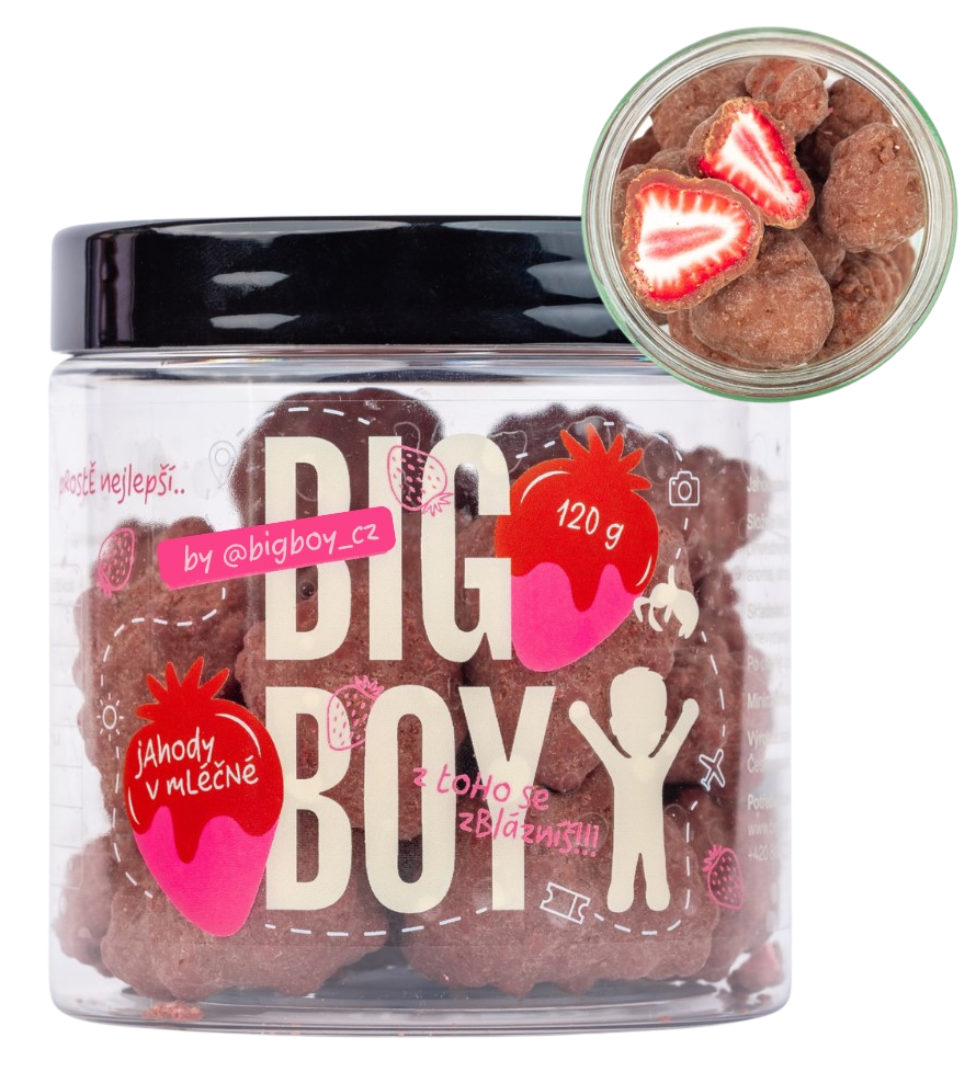 BIG BOY Jahody v mléčné čokoládě 120 g