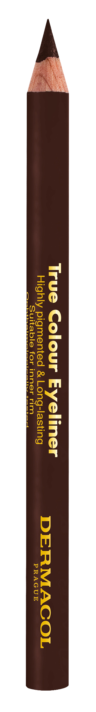 Dermacol True colour drevená ceruzka na oči - Brown 4 g