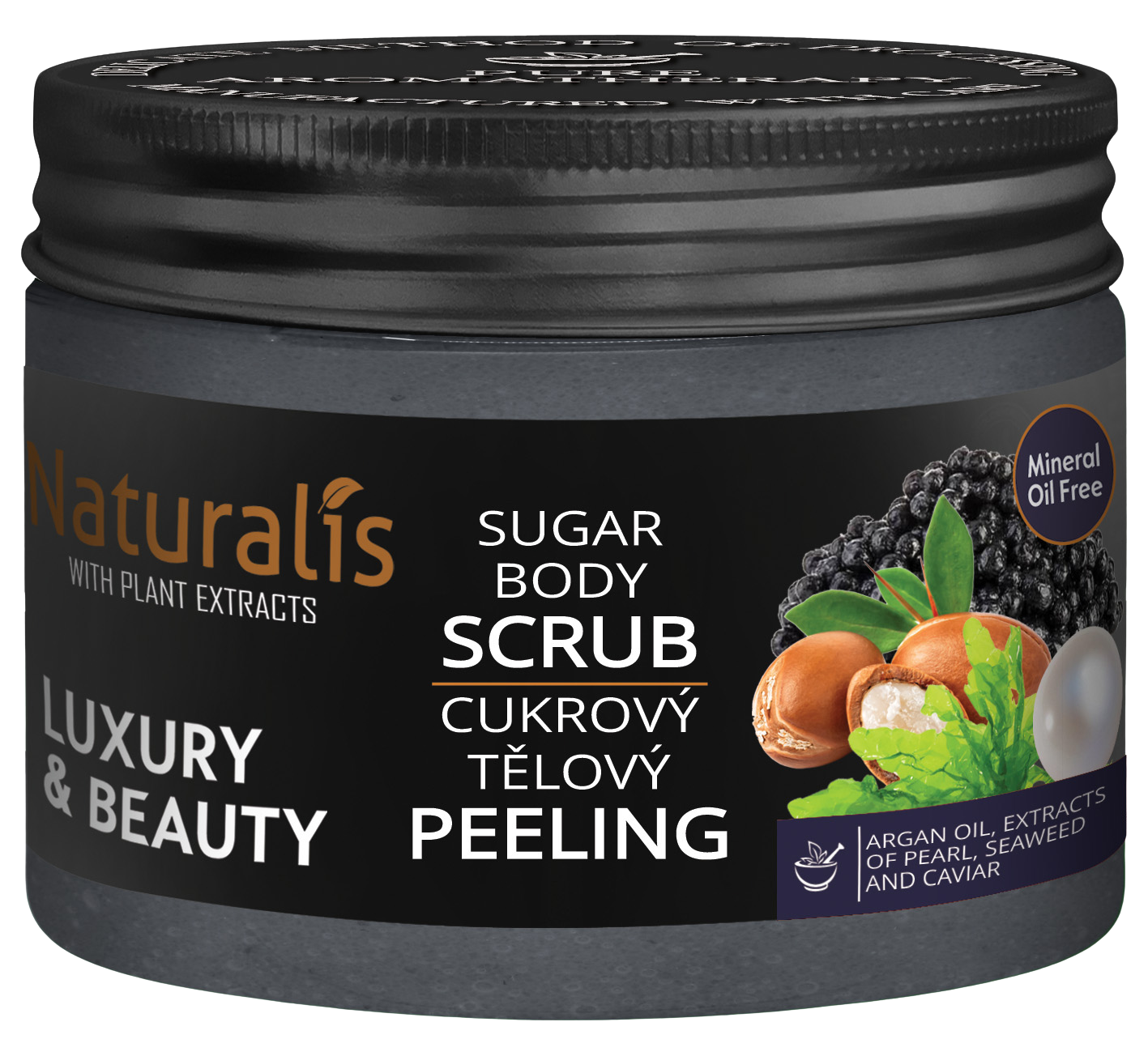 Fotografie NATURALIS Cukrový tělový peeling Luxury & Beauty 250 g