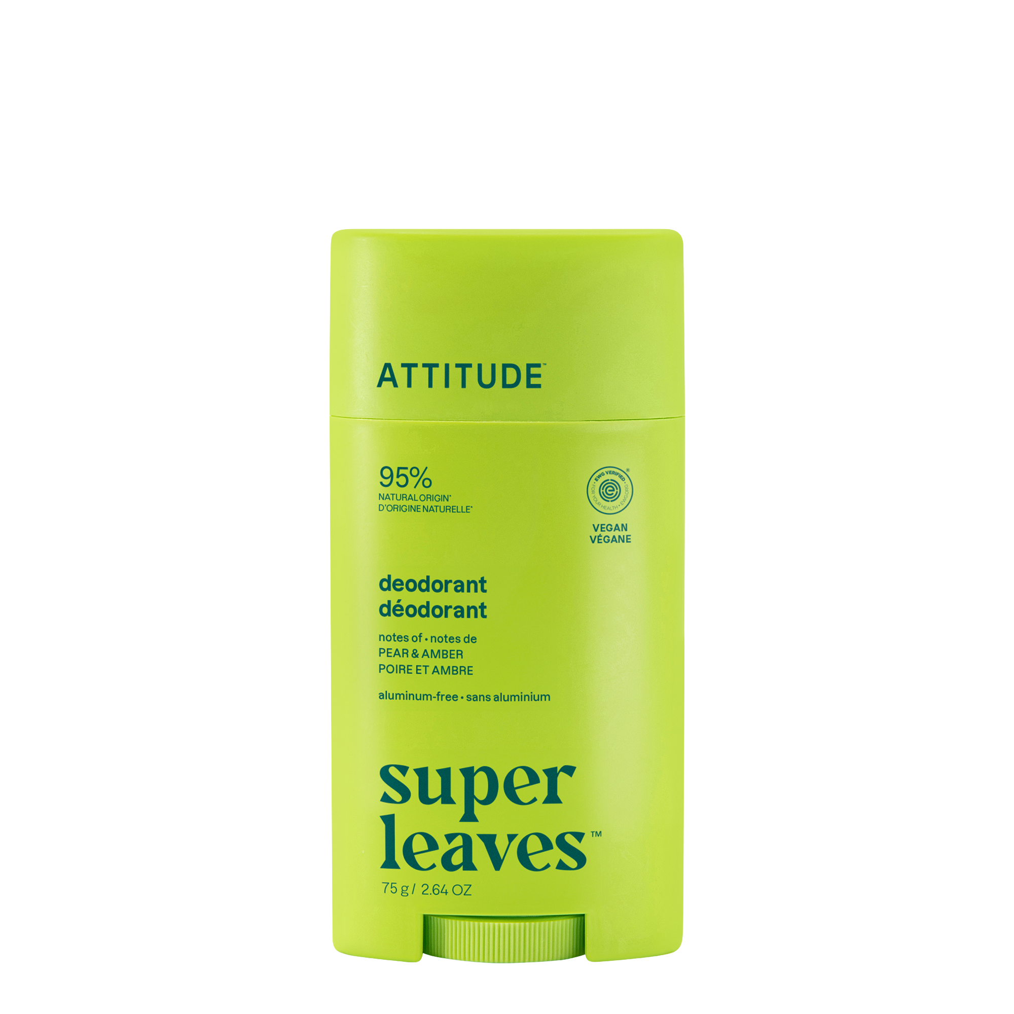 ATTITUDE Přírodní deodorant Super leaves - Hruška & amber 75 g