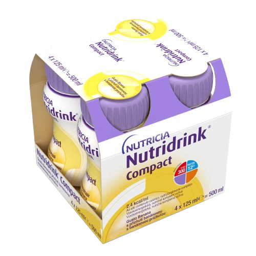 Fotografie NUTRIDRINK Compact s příchutí banánovou 4 x 125 ml