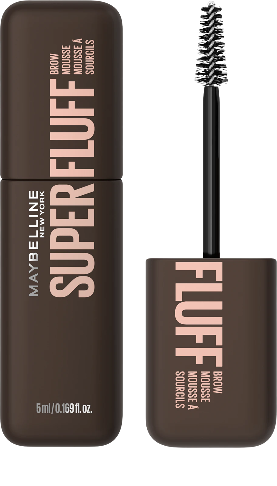 Fotografie MAYBELLINE NEW YORK Superfluff gel na obočí 262 Black Brown 5 ml