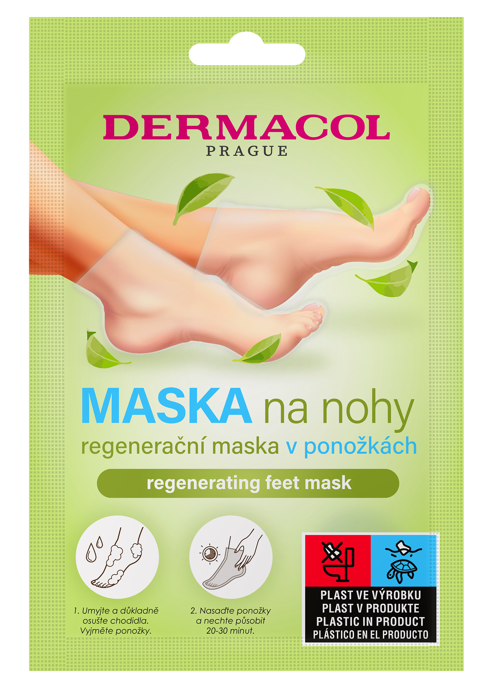 Fotografie DERMACOL Regenerační maska na nohy v ponožkách