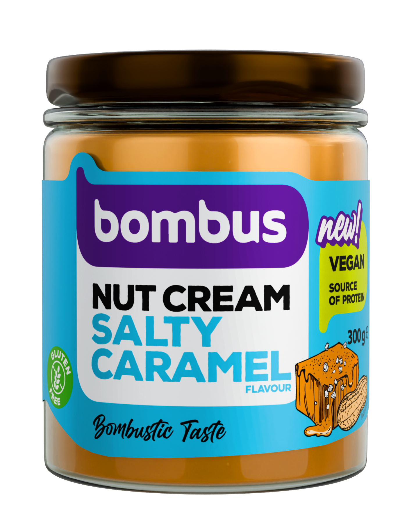 Fotografie Bombus Nuts Energy Salty Karamel 300 g