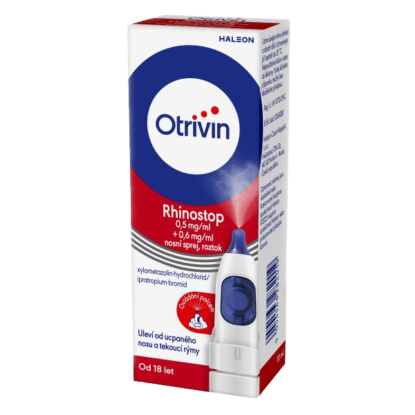 Fotografie OTRIVIN Rhinostop 0.5mg+0.6mg/ml nosní sprej 10 ml