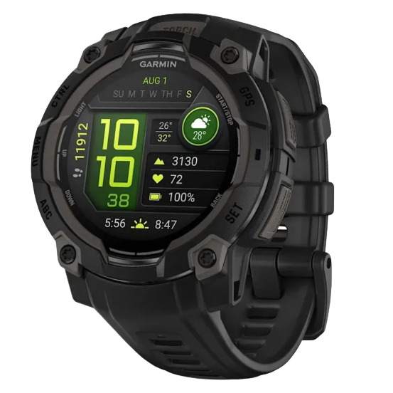 GARMIN Instinct 3 Amoled 45mm černé s černým páskem