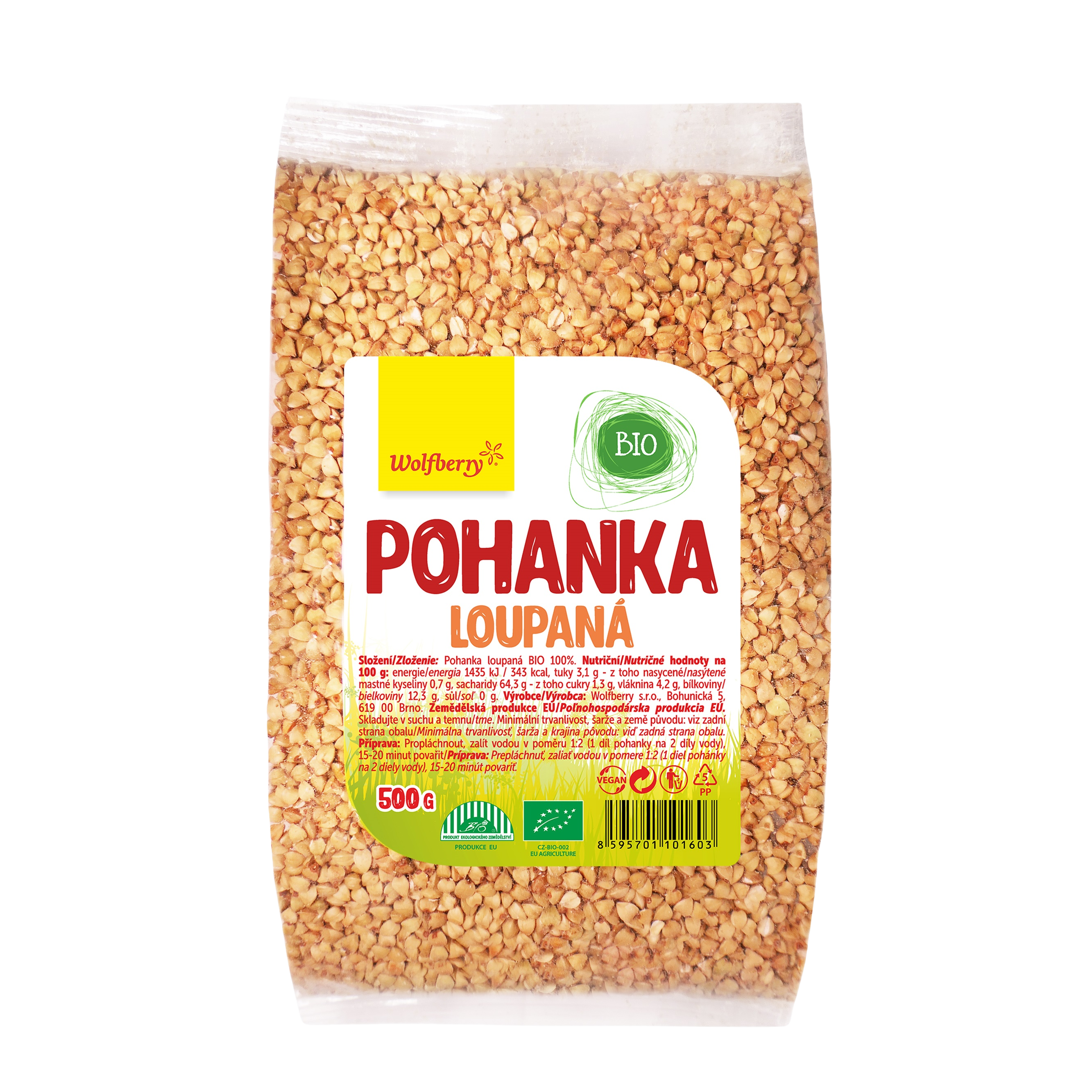 Fotografie WOLFBERRY Pohanka loupaná BIO 500 g