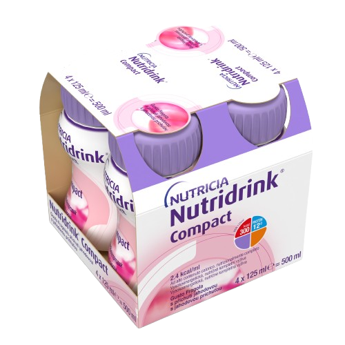 Fotografie NUTRIDRINK Compact s příchutí jahodovou 4 x 125 ml